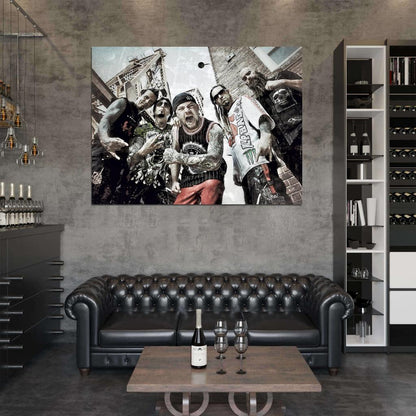 Five Finger Death Punch FFDP 5FDP Art Groove Metal Rock Band Music Wall Art Print Poster