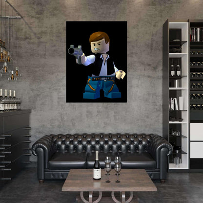 Han Solo LEGO Star Wars Cool Art Wall Art Print Poster