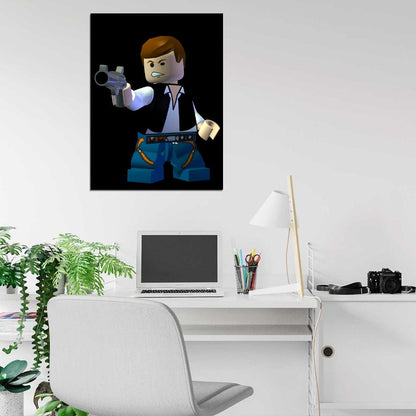 Han Solo LEGO Star Wars Cool Art Wall Art Print Poster