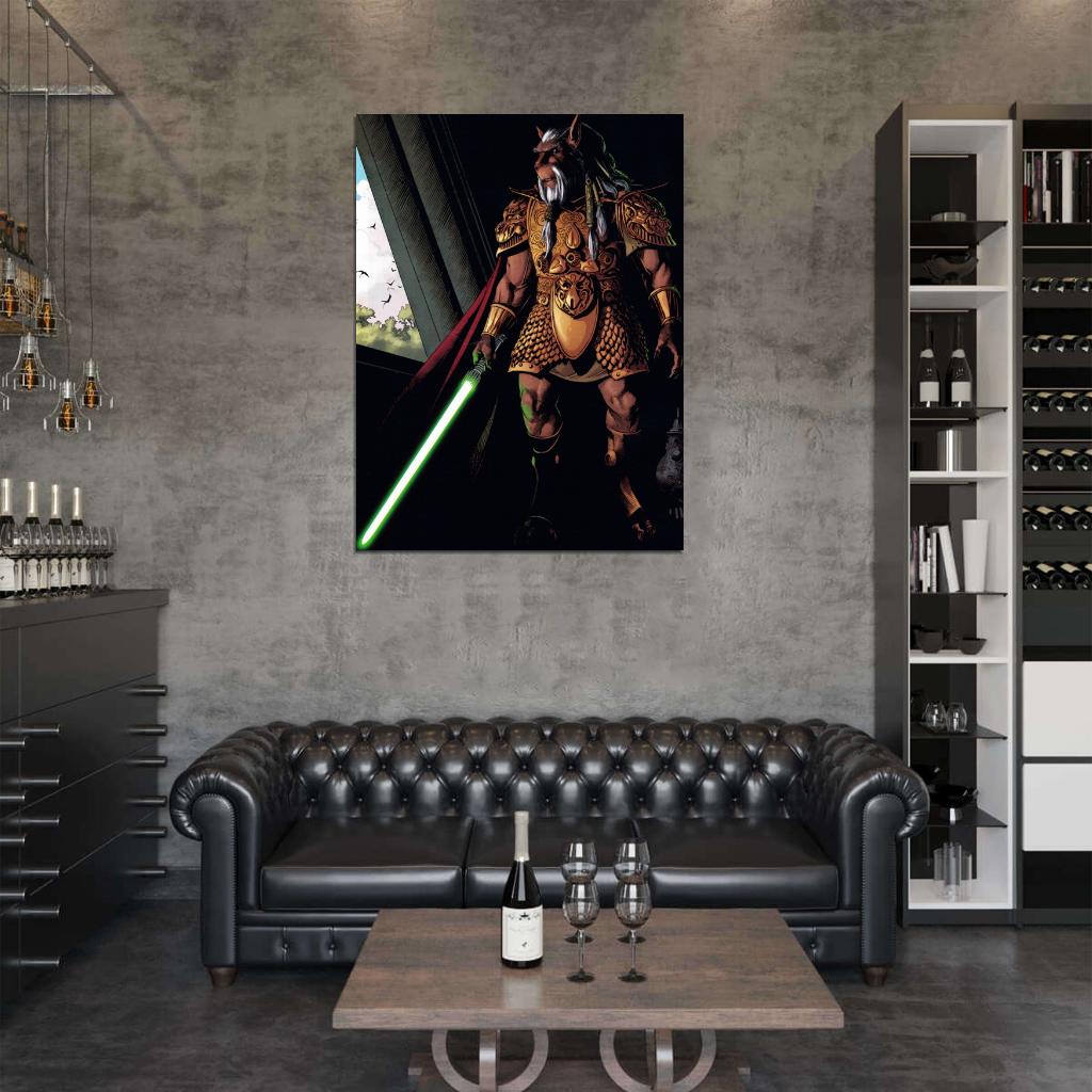 Kai Hudorra Bothan Jedi Master Star Wars Art Lightsaber Wall Art Print Poster
