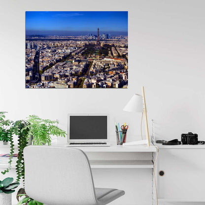 Paris France Skyline City Landscape Eiffel Tower Wall Art Print Poster
