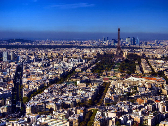 Paris France Skyline City Landscape Eiffel Tower Wall Art Print Poster