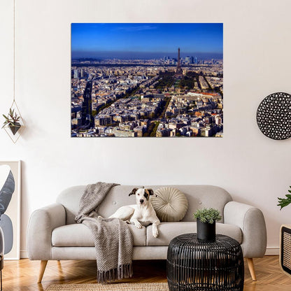 Paris France Skyline City Landscape Eiffel Tower Wall Art Print Poster