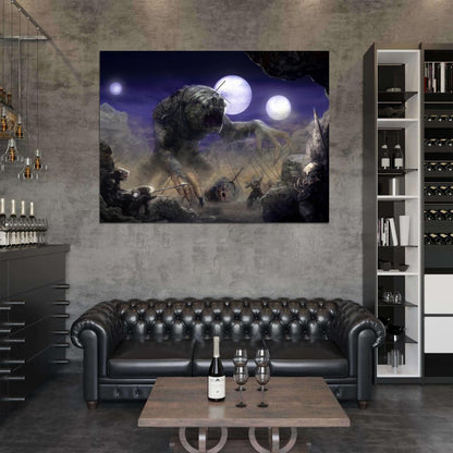 Rancor Dathomir Hunters Night Art Star Wars Wall Art Print Poster