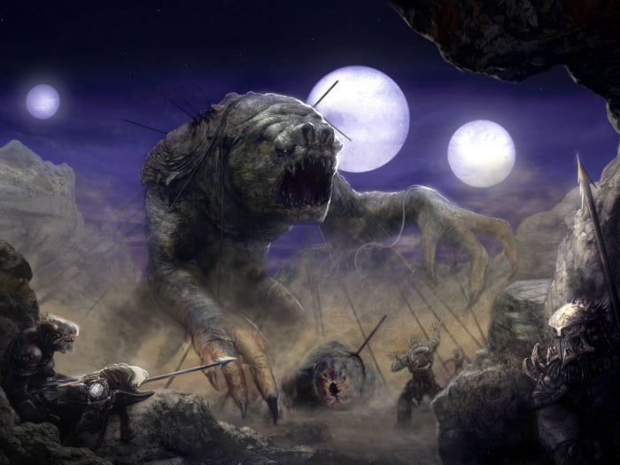 Rancor Dathomir Hunters Night Art Star Wars Wall Art Print Poster
