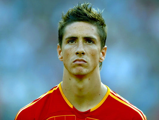 Fernando Torres Spain Portrait Football Soccer Wall Art Print Poster