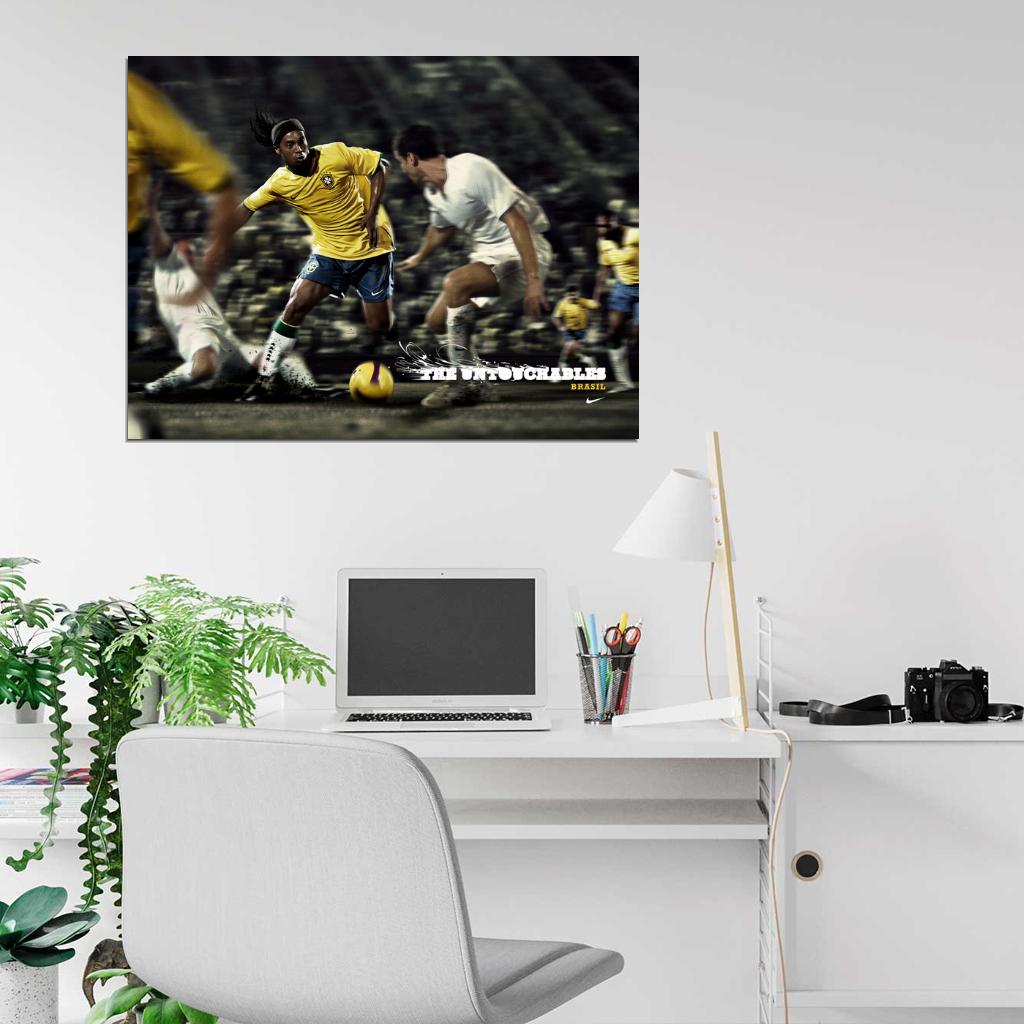 Ronaldinho Brazil Ronaldo de Assis Moreira Football Soccer Wall Art Print Poster