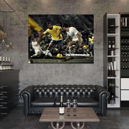 Ronaldinho Brazil Ronaldo de Assis Moreira Football Soccer Wall Art Print Poster
