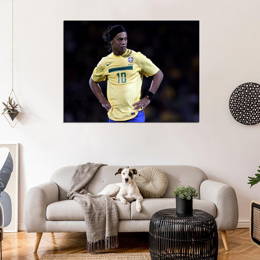 Ronaldinho Brazil Ronaldo de Assis Moreira Football Soccer Wall Art Print Poster