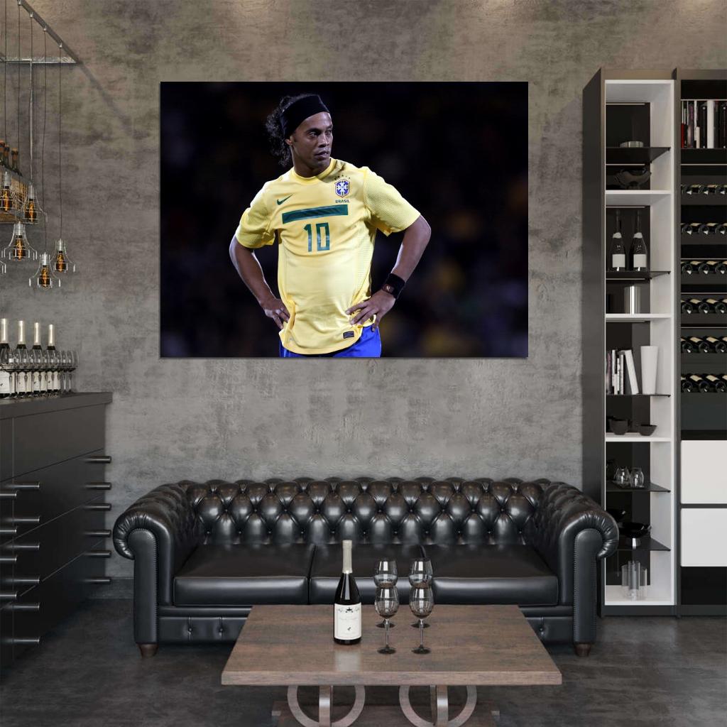 Ronaldinho Brazil Ronaldo de Assis Moreira Football Soccer Wall Art Print Poster