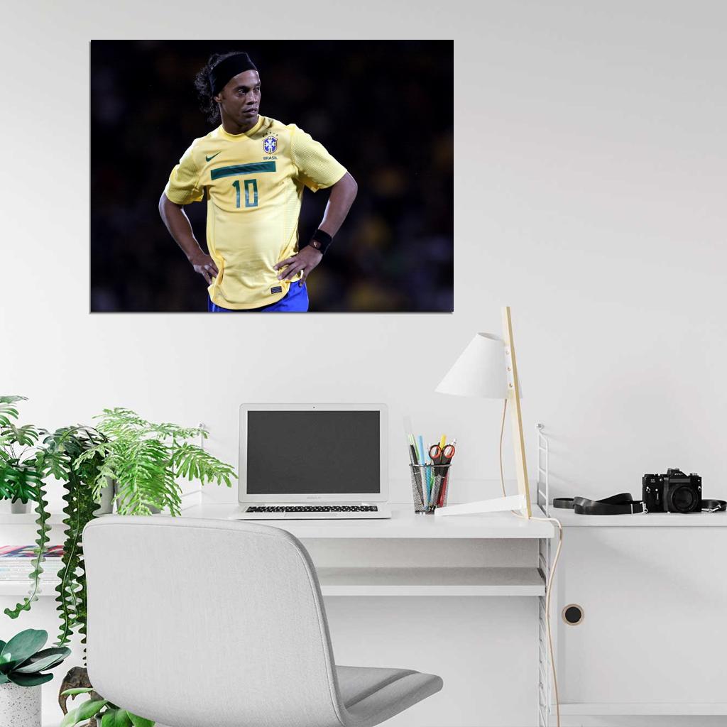 Ronaldinho Brazil Ronaldo de Assis Moreira Football Soccer Wall Art Print Poster