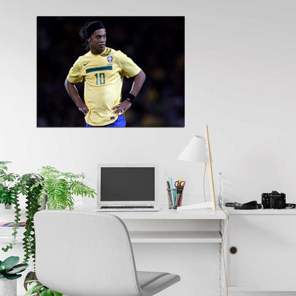 Ronaldinho Brazil Ronaldo de Assis Moreira Football Soccer Wall Art Print Poster