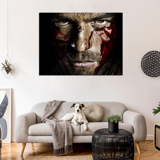 Spartacus TV Series Liam McIntyre Blood Portrait Actor Wall Art Print Poster