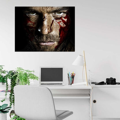 Spartacus TV Series Liam McIntyre Blood Portrait Actor Wall Art Print Poster