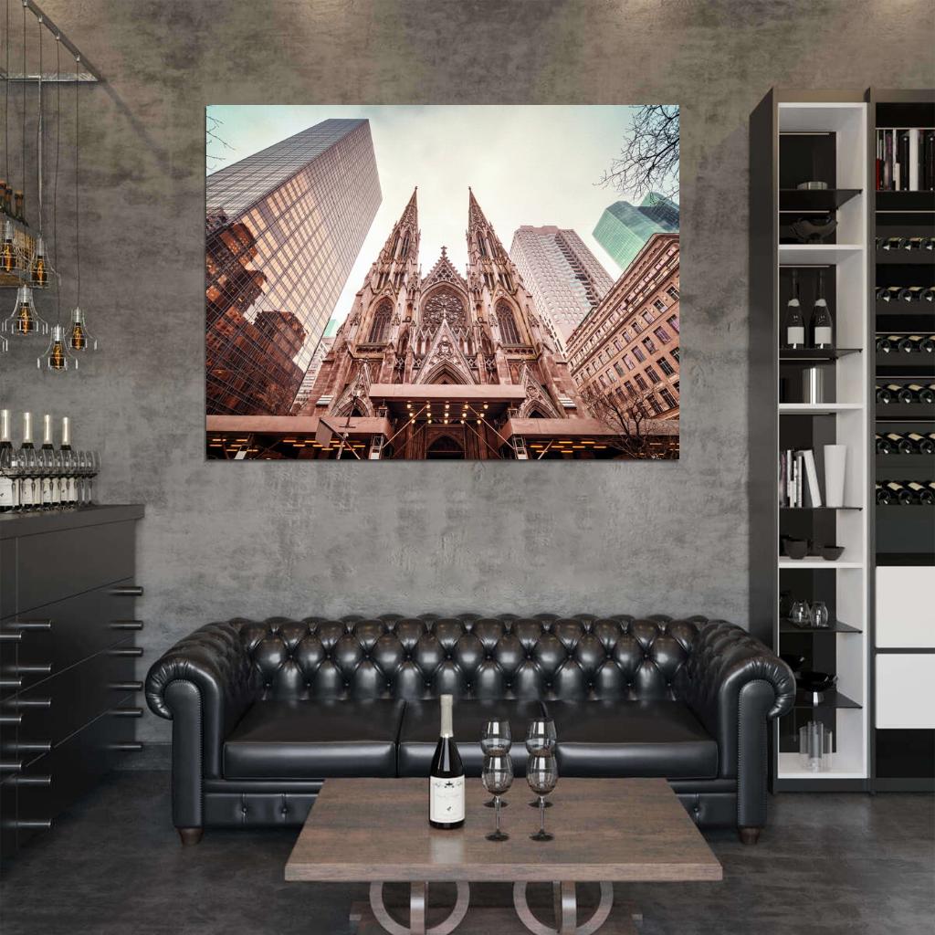 St. Patrick's Cathedral New York USA City Wall Art Print Poster