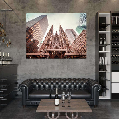 St. Patrick's Cathedral New York USA City Wall Art Print Poster