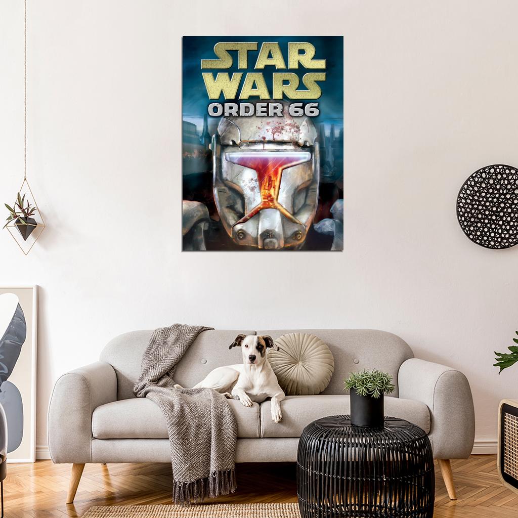 Star Wars Order 66 Clone Trooper Helmet Art Wall Art Print Poster