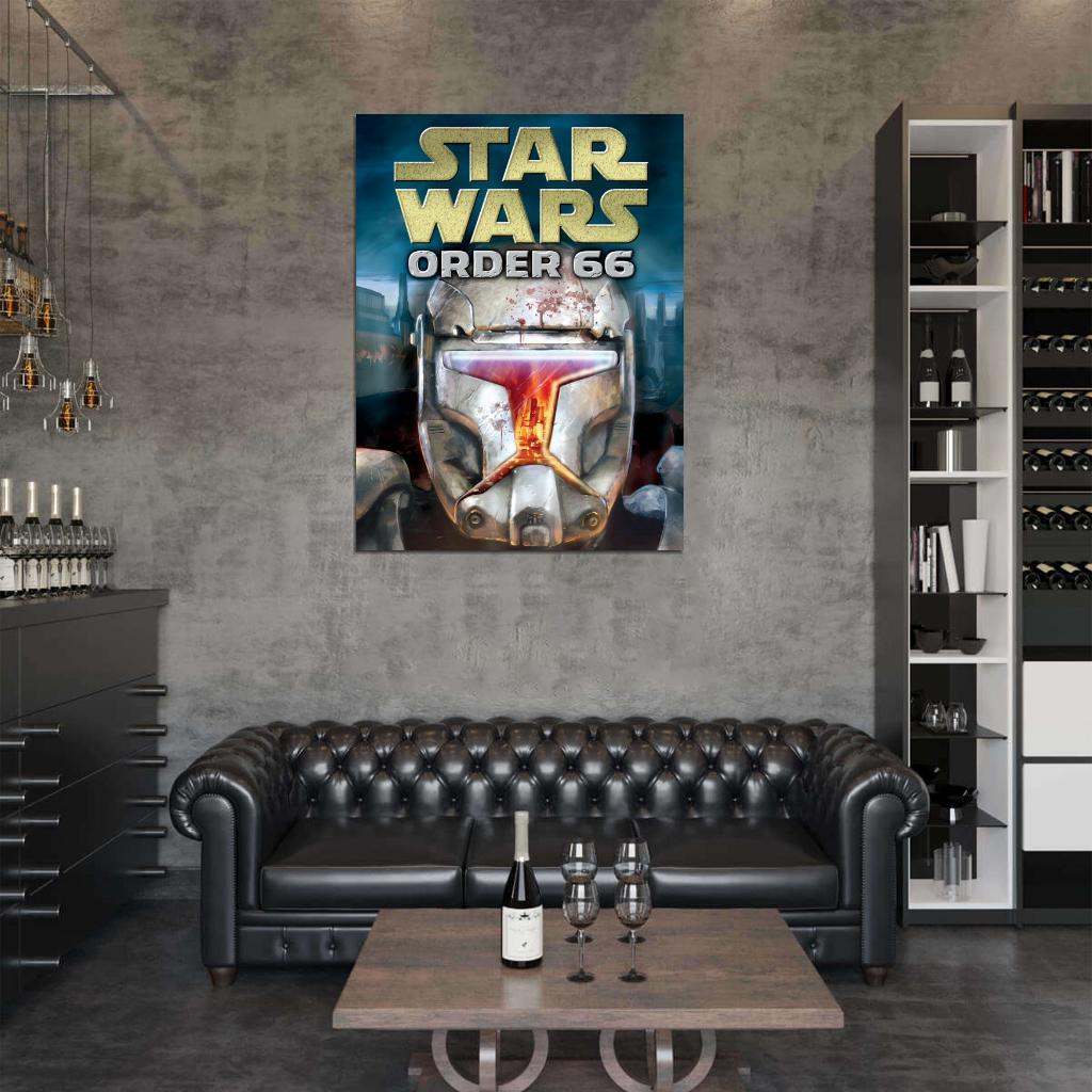 Star Wars Order 66 Clone Trooper Helmet Art Wall Art Print Poster