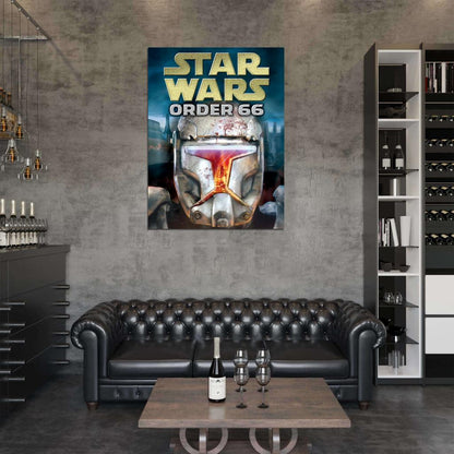 Star Wars Order 66 Clone Trooper Helmet Art Wall Art Print Poster