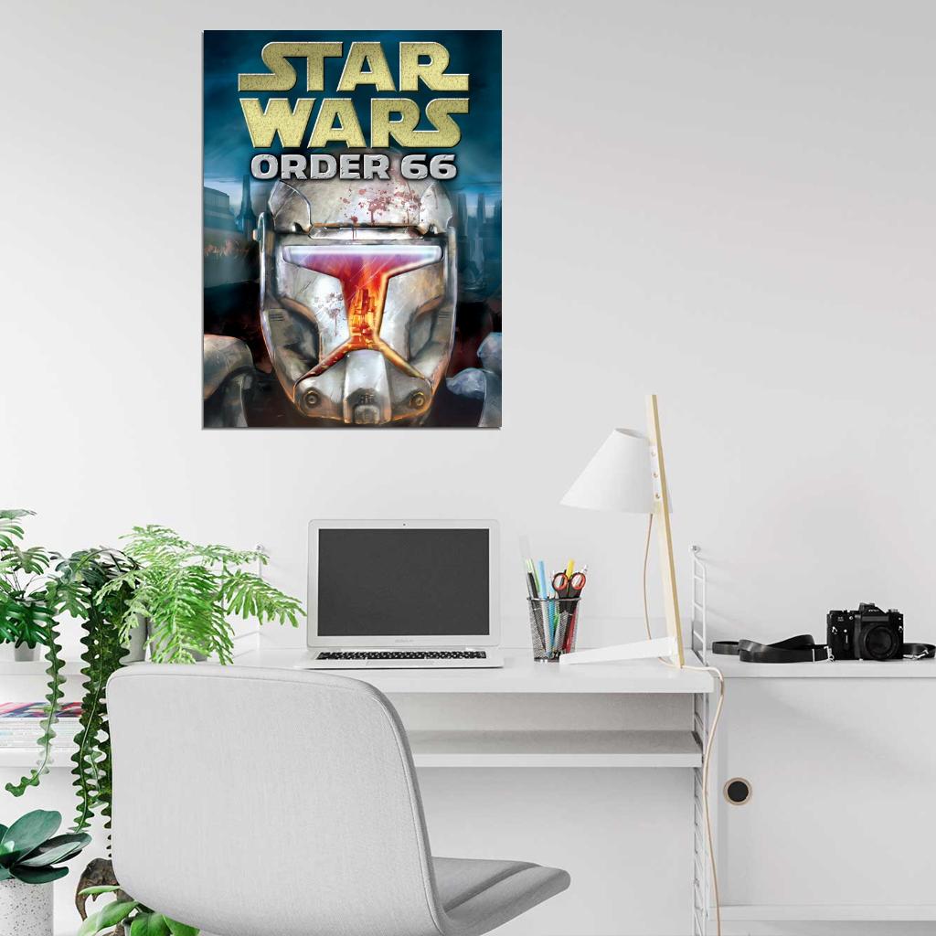 Star Wars Order 66 Clone Trooper Helmet Art Wall Art Print Poster