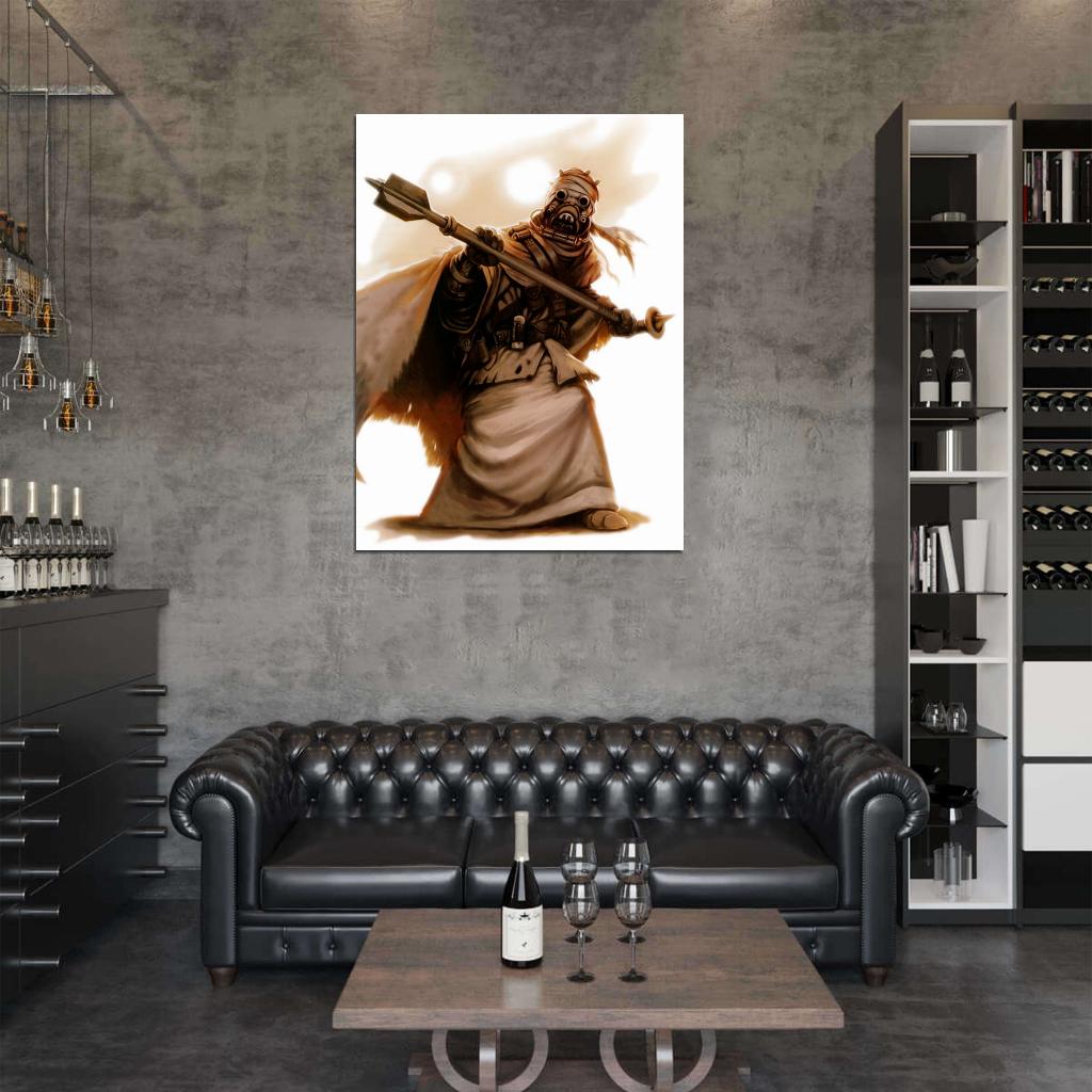 Tusken Raider Sand People Tatooine Star Wars Art Wall Art Print Poster