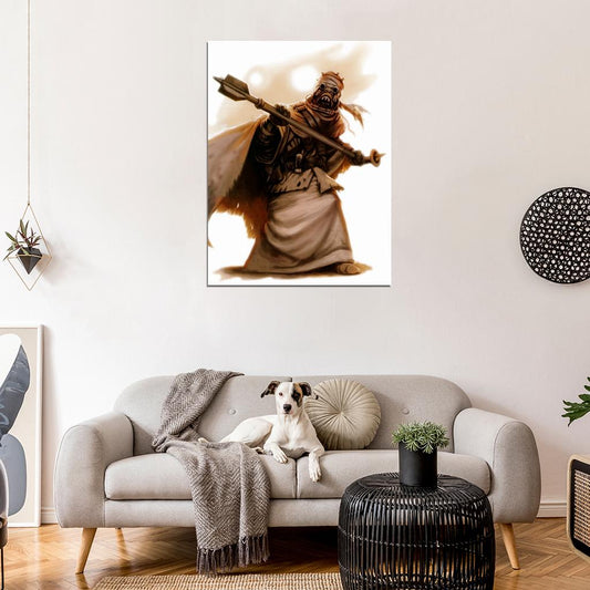 Tusken Raider Sand People Tatooine Star Wars Art Wall Art Print Poster