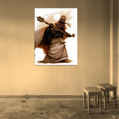 Tusken Raider Sand People Tatooine Star Wars Art Wall Art Print Poster