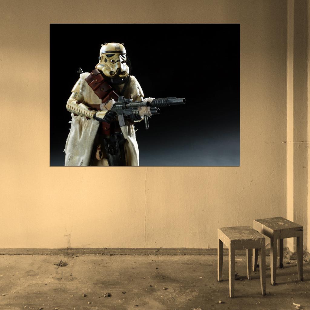 Tusken Sandtrooper Stormtrooper Raider Tatooine Star Wars Art Wall Art Print Poster