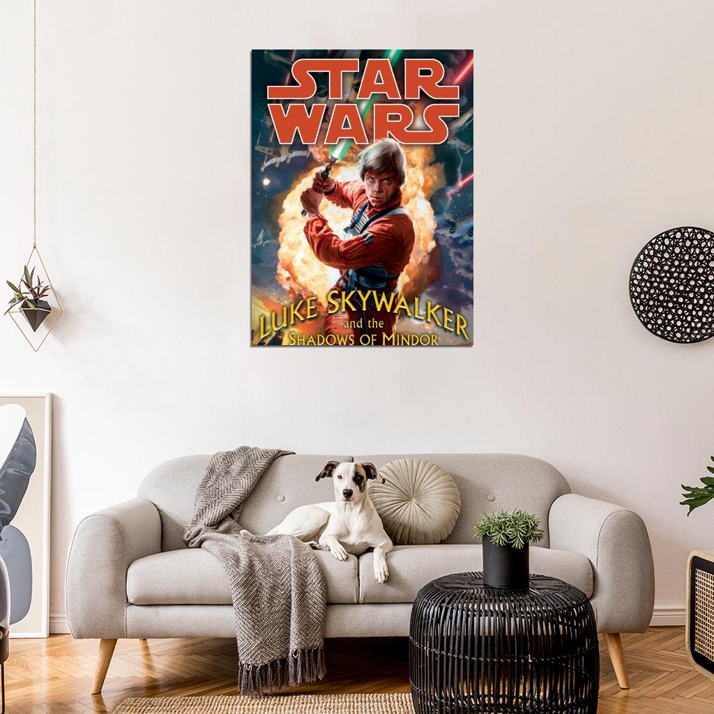 Luke Skywalker Jedi Lightsaber Star Wars Art Wall Art Print Poster
