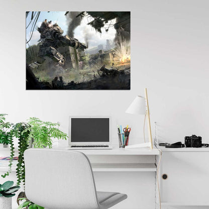 Titanfall Video Game Art Mech Battle Wall Art Print Poster