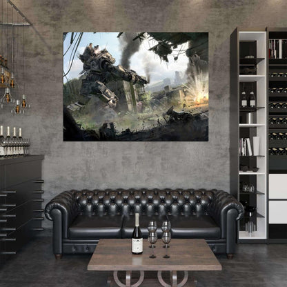 Titanfall Video Game Art Mech Battle Wall Art Print Poster