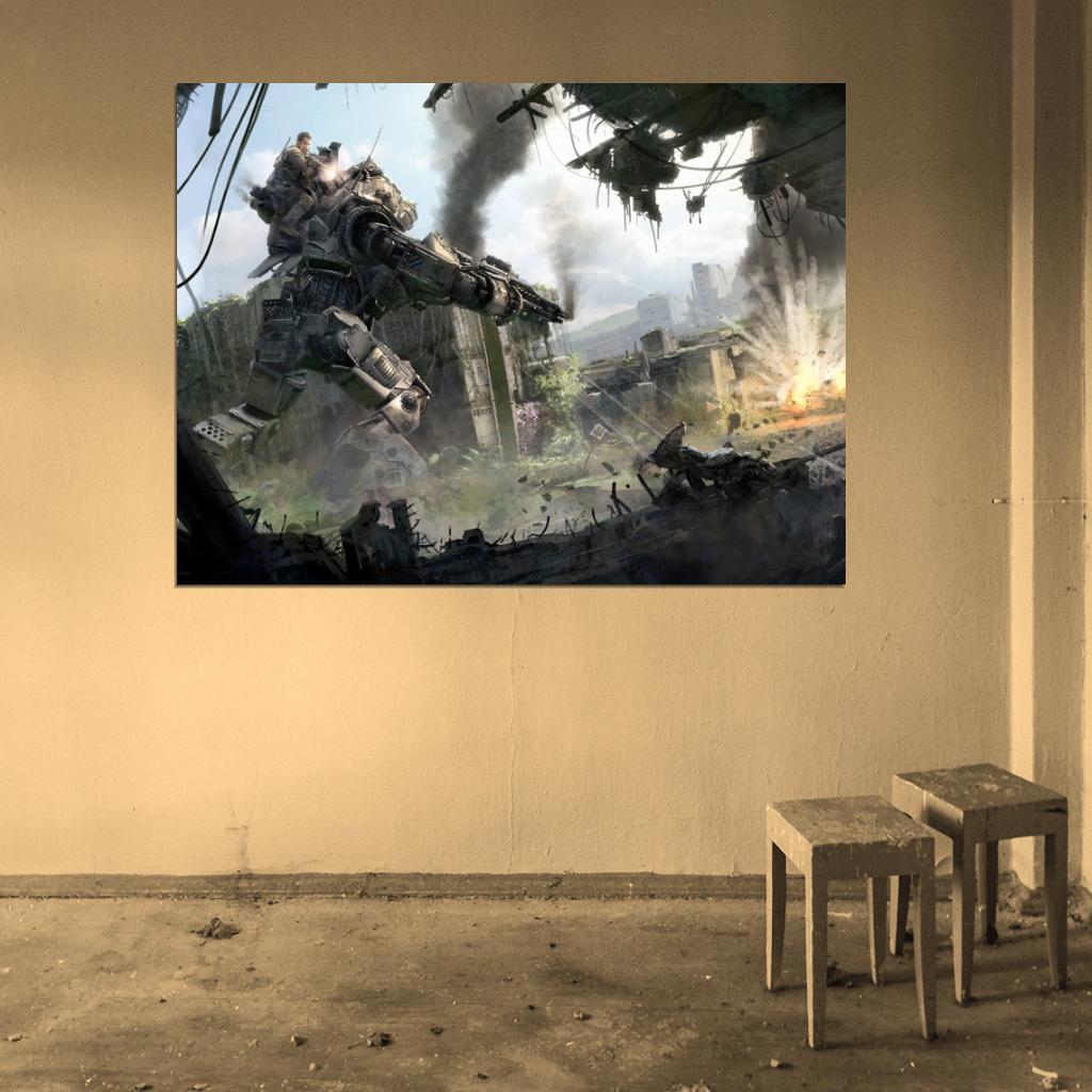 Titanfall Video Game Art Mech Battle Wall Art Print Poster
