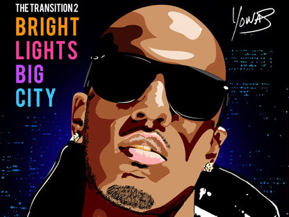 Yonas The Transition 2 Bright Lights Big City Hip-Hop Rap Music Art Wall Art Print Poster