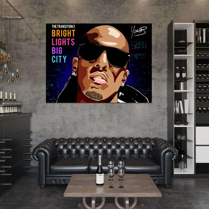 Yonas The Transition 2 Bright Lights Big City Hip-Hop Rap Music Art Wall Art Print Poster