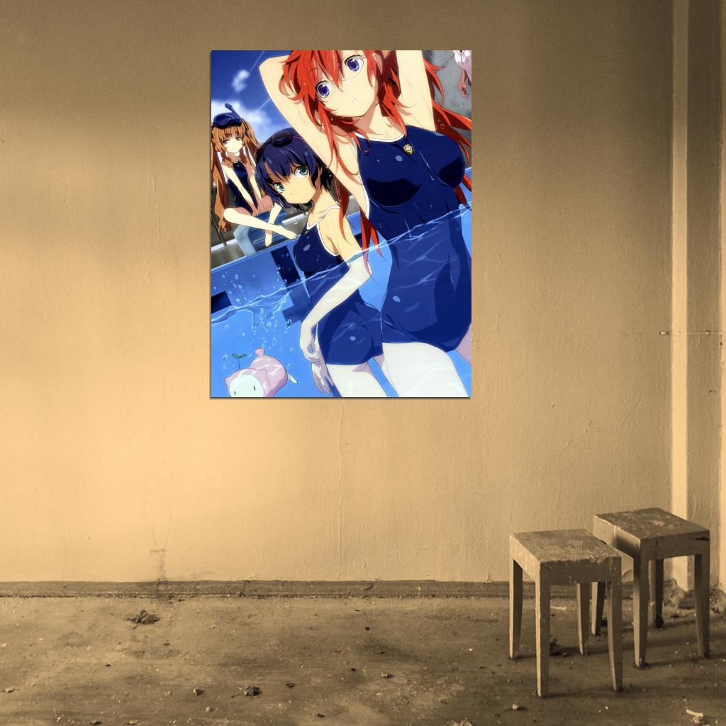 Ano Natsu de Matteru Waiting in the Summer Hot Wet Girls Sexy Swimsuit Anime Manga Art Wall Art Print Poster