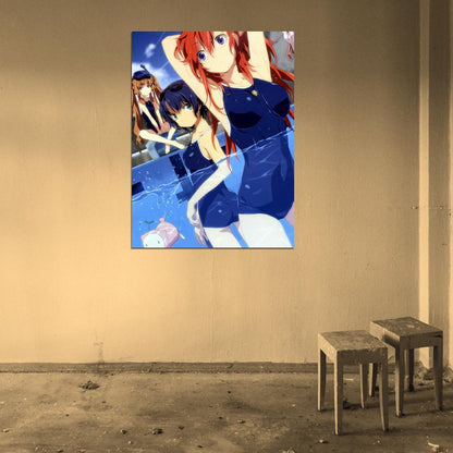 Ano Natsu de Matteru Waiting in the Summer Hot Wet Girls Sexy Swimsuit Anime Manga Art Wall Art Print Poster