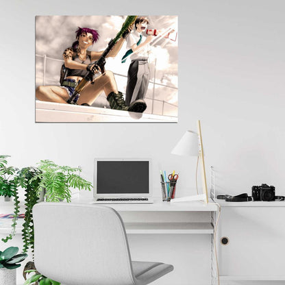 Revy Rock Black Lagoon Weapon Hot Anime Manga Art Wall Art Print Poster