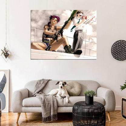 Revy Rock Black Lagoon Weapon Hot Anime Manga Art Wall Art Print Poster