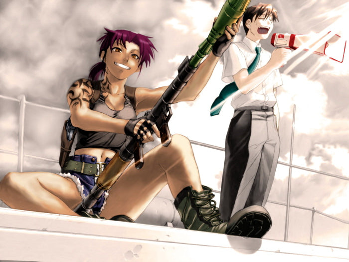 Revy Rock Black Lagoon Weapon Hot Anime Manga Art Wall Art Print Poster