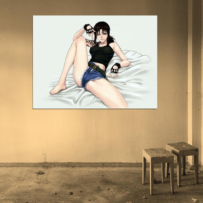 Revy Sexy Girl Black Lagoon Hot Legs Anime Manga Art Wall Art Print Poster