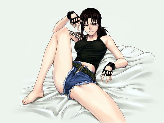 Revy Sexy Girl Black Lagoon Hot Legs Anime Manga Art Wall Art Print Poster