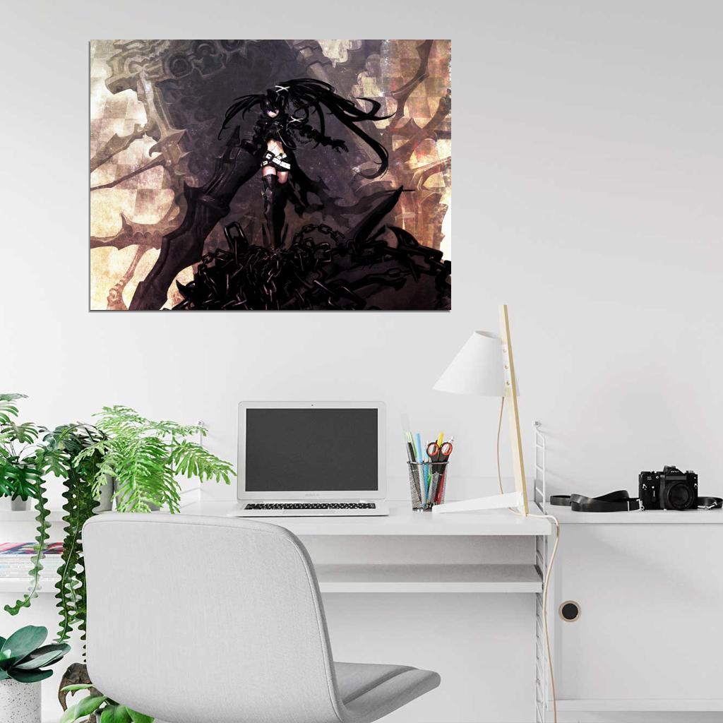 Black Rock Shooter Mato Kuroi Anime Manga Art Wall Art Print Poster