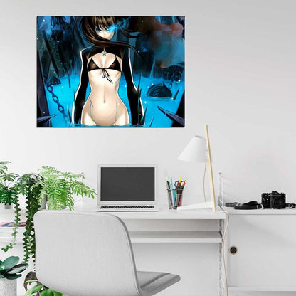 Black Rock Shooter Mato Kuroi Hot Nude Sexy Anime Manga Art Wall Art Print Poster