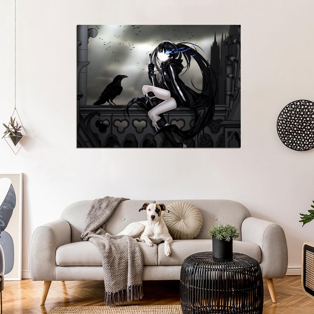 Black Rock Shooter Mato Kuroi Awesome Anime Manga Art Wall Art Print Poster