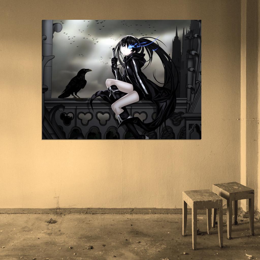 Black Rock Shooter Mato Kuroi Awesome Anime Manga Art Wall Art Print Poster