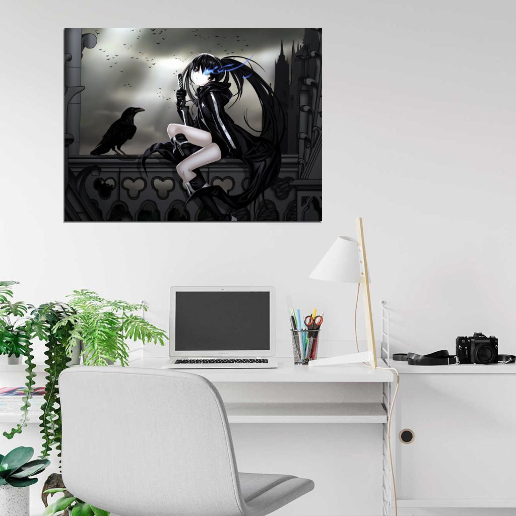 Black Rock Shooter Mato Kuroi Awesome Anime Manga Art Wall Art Print Poster