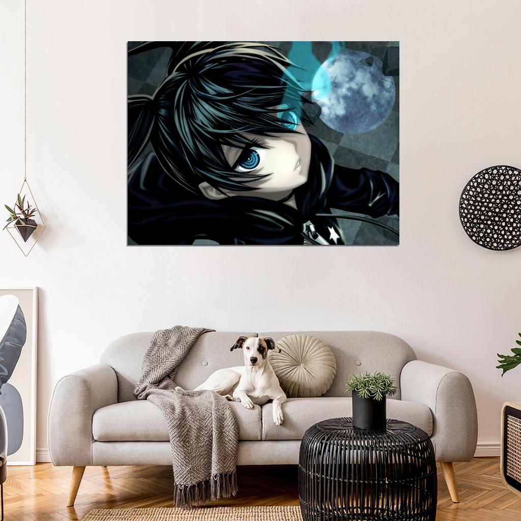 Black Rock Shooter Mato Kuroi Beautiful Anime Manga Art Wall Art Print Poster