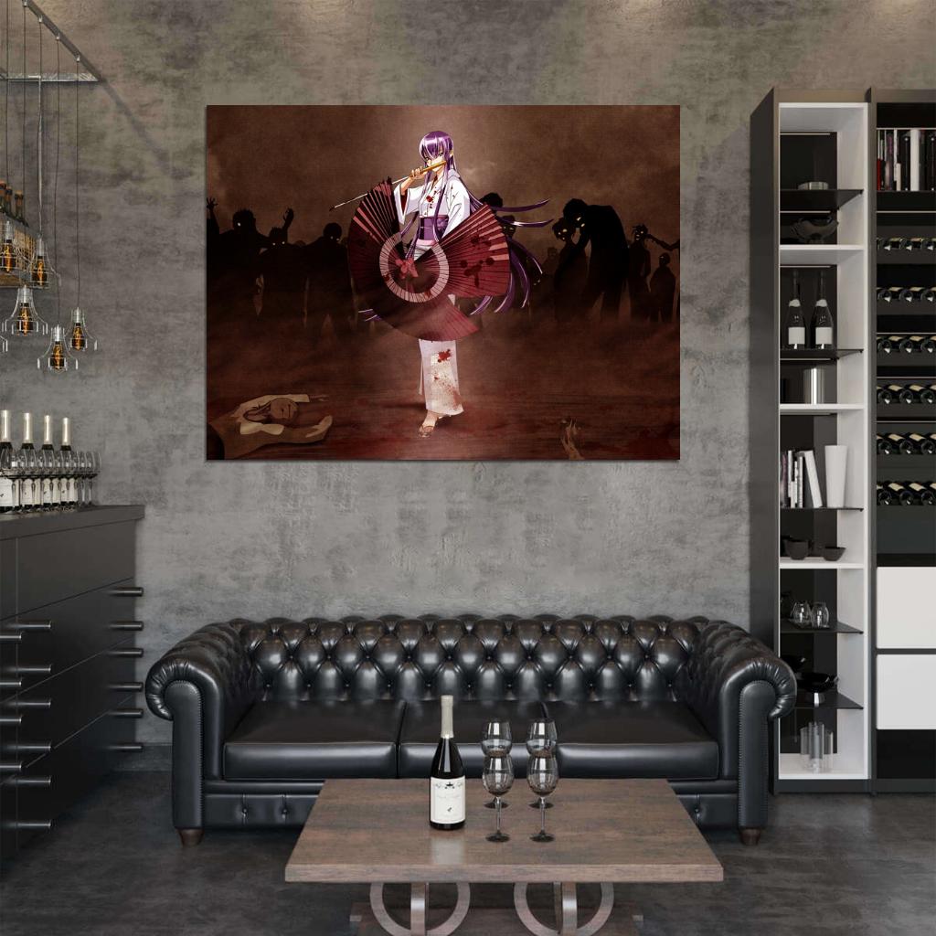 High School of the Dead Busujima Saeko Blood Anime Manga Art Wall Art Print Poster