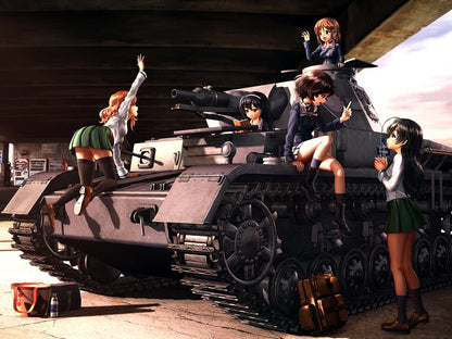Girls und Panzer Characters Yukari Hana Miho Mako Saori Yuuki Anime Manga Art Wall Art Print Poster