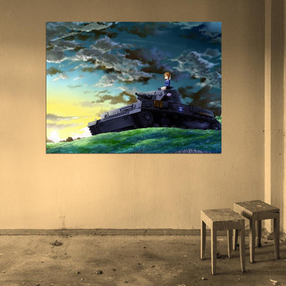 Girls und Panzer Nishizumi Miho Tank Beautiful Anime Manga Art Wall Art Print Poster